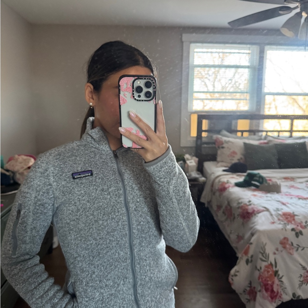 Patagonia Gray Full-Zip Fleece Jacket